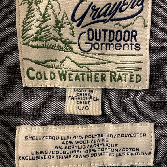 GRAYERS MENS COLD WEATHER WOOL JACKET - Picture 7 of 8